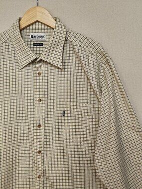 Barbour Comfort Fit Wool Blend Button Down XL